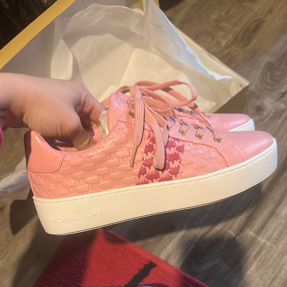 Michael Kors Pink Quilted Sneakers